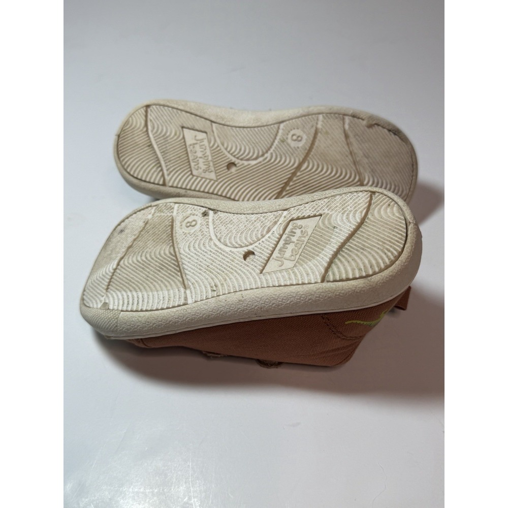 Jumping Beans • Toddler Tennis Shoes Size 8 Medium Brown With White Toes & Trim. - Picture 5 of 7